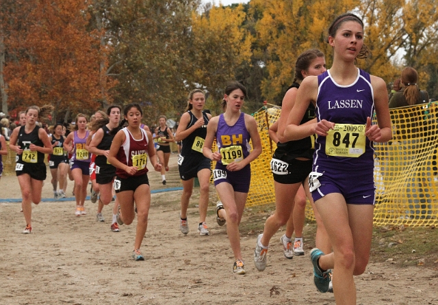 2009 CIF XC Girls D4-054.JPG - 2009 California CIF Cross Country Championships, Woodward Park, Fresno, California